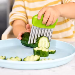 Räfflad barnkniv - crinkle cutter kids - Blå