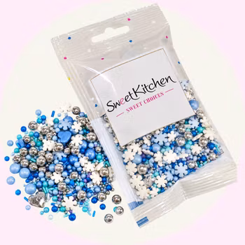 Frozen strössel med snöflingor – Sweet Kitchen