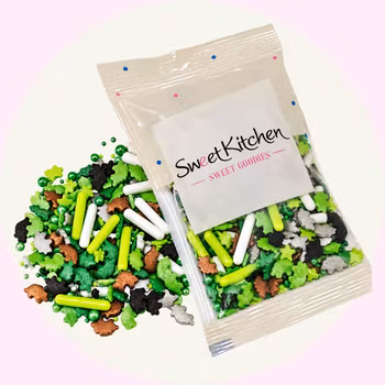 Dino Mix – Färgglatt Dinosaurieströssel för Barnkalas & Bakverk - Sweet Kitchen