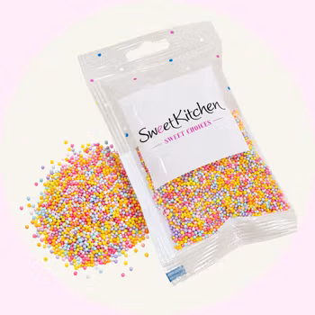 Glittrigt pärlströssel Pastellmix – Sweet Kitchen 40 g