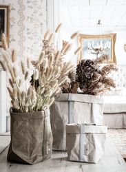 Pose förvaringspåse MELLAN, beige/grå