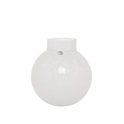 Glasvas rund vit stor