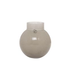 Glasvas rund beige mellan