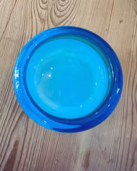 Blå glasskål