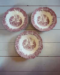 Lila engelska dessertskålar (endast avhämtning)