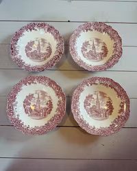 Lila engelska dessertskålar (endast avhämtning)