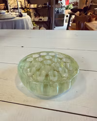 Blomsterfakir i ljusgrönt glas