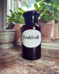Medicinflaska ”fruktsalt”
