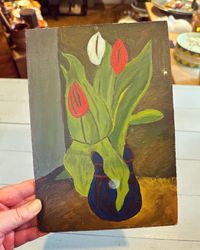 Liten målning tulpaner
