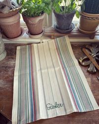 Handduk gäster ljusgul/beige