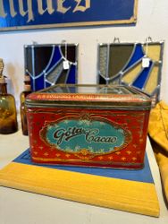 Plåtburk Göta Cacao med glas i locket (speciell frakt)