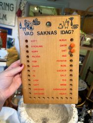 Inköpslista i trä