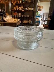 Amerikansk glasskål på fot E.O. Brody