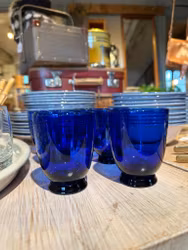 Blå små glas 6st (endast avhämtning)