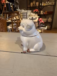 Gottegris, burk i porslin