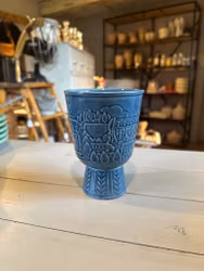 Blå liten vas Rörstrand