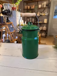 Emaljerad hink grön