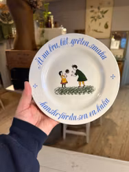 Tallrik barnstorlek med text