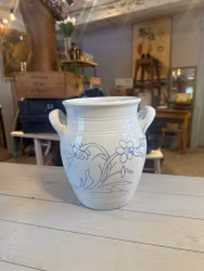 Vitt krus med blå dekor Rörstrand