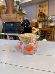 Glasburk med lock i kork, Sea Glasbruk