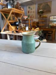 Keramikvas/kanna grön