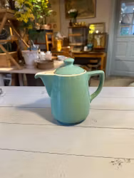 Kaffekanna porslin grön