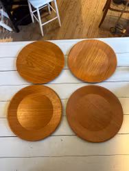 Kuverttallrikar teak Silva Sweden 4st
