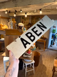 Skylt Åben