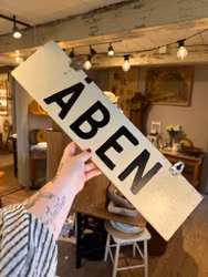 Skylt Åben