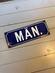 Emaljerad skylt ”män”