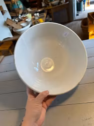 Stor vit skål (speciell frakt)