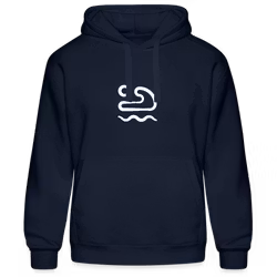 Cotton hoodie navy blue for men