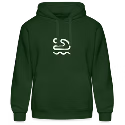 Cotton hoodie green for men