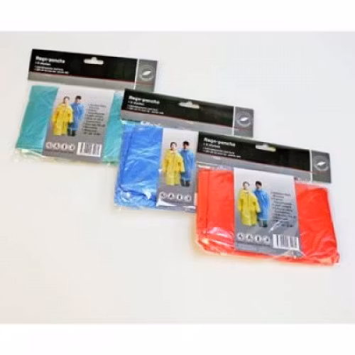 Regn poncho med luva 2pack