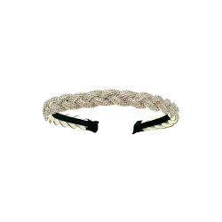 Evina flätat diadem silver