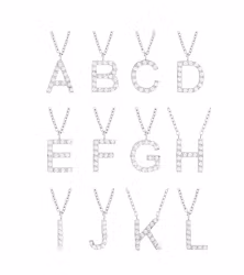 Letter Necklace A-Ö Steel