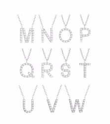 Letter Necklace A-Ö Steel
