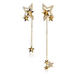 HANGING MULTI STAR EARRINGS