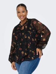 CARTESSA ELIZA LS TOP WVN Plussize