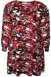 Saki klänning röd Plussize