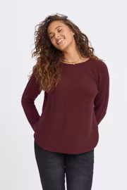 SBInnova stickad tröja vinröd