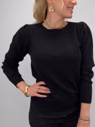 Elvie stickad tröja svart