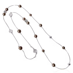 BERRY PEARL SPARKLE ICONIC Halsband - Brun