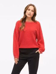Vistella pearl detail knit pullover