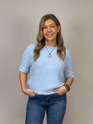 Parisa stickad tröja blå