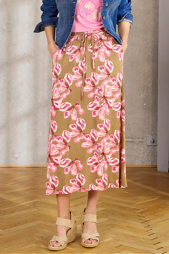 Doma kjol mörk sand/rosa