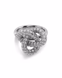 Infinity Knot Sparkle Ring L Silver
