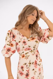 Aveline Dress Creme/Rose