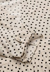 Mika klänning beige/prickig