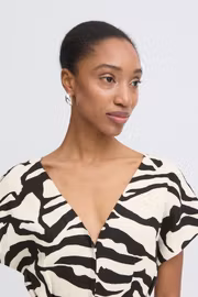 IHLinno långklänning zebramönstrad